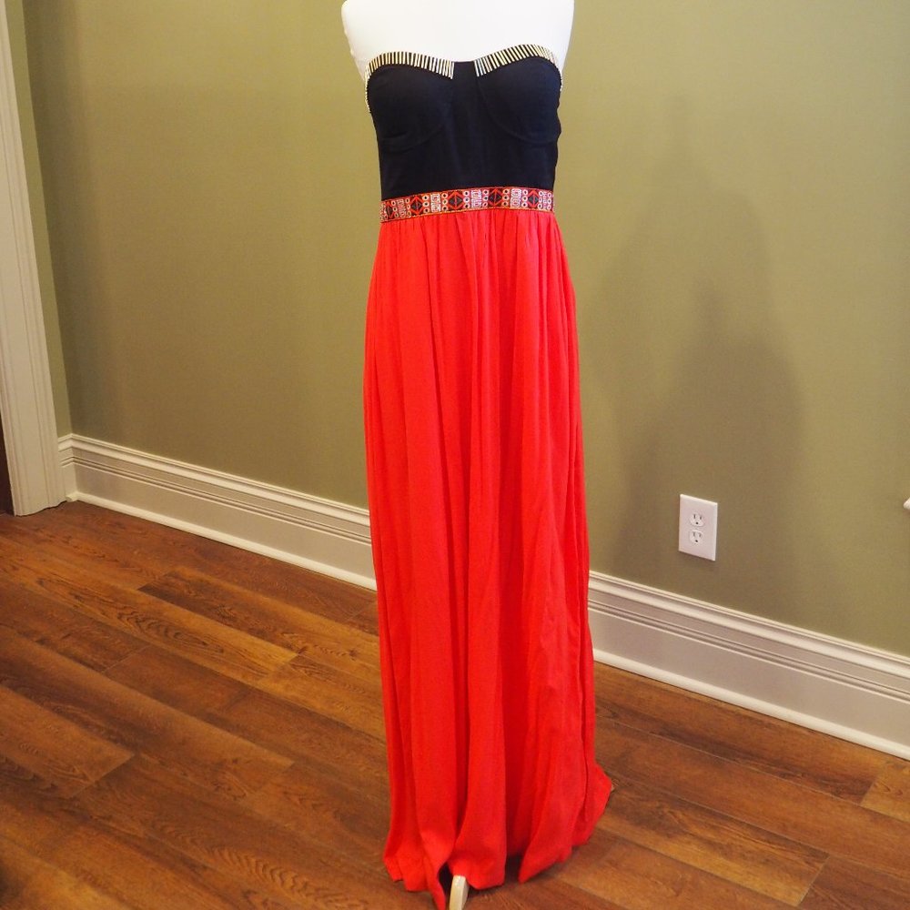 Strapless Bohemian Maxi Dress NWT